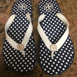 Tory Burch Wedge Flip Flops Size 7